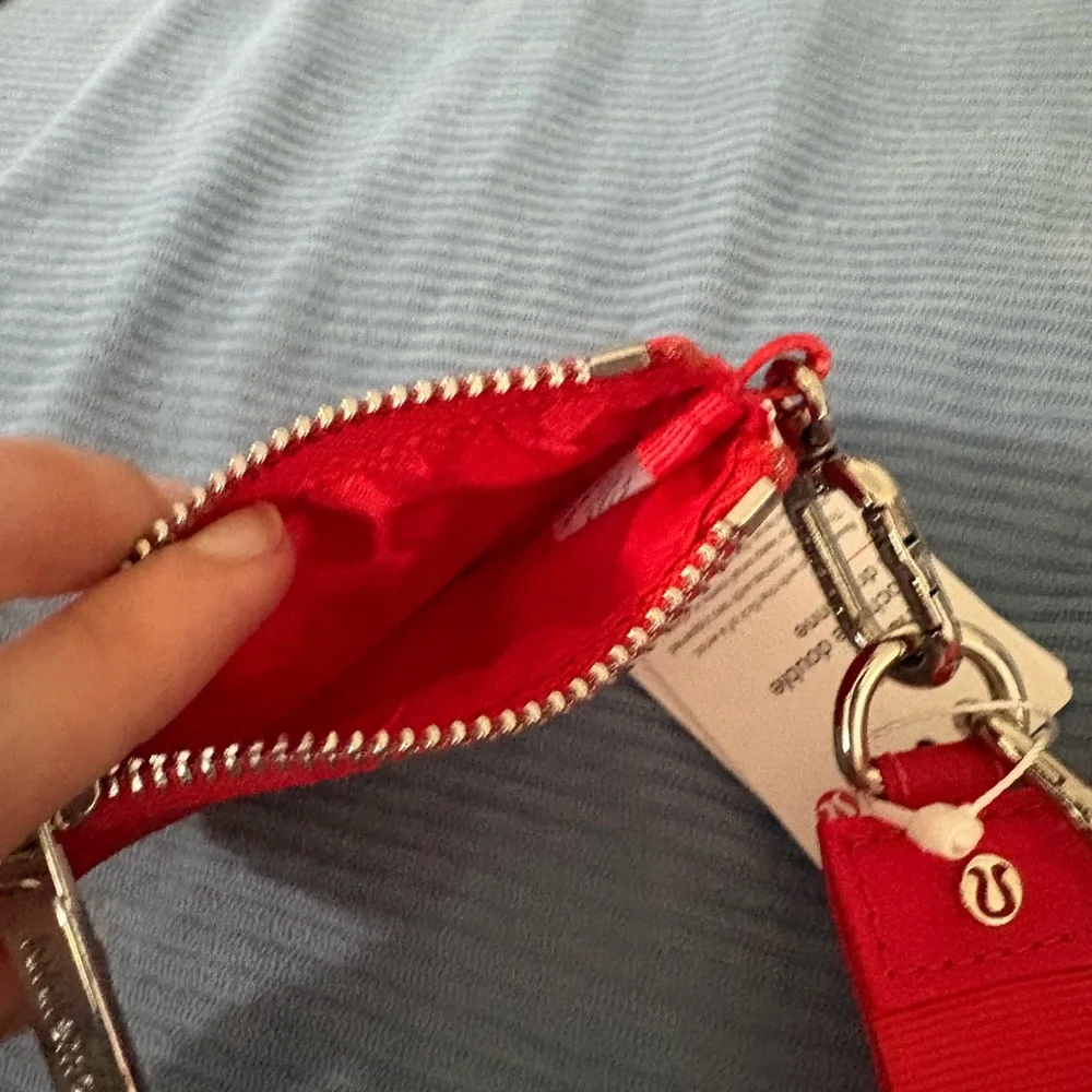 lululemon Red Zip Pouch and Keychain Strap Set - Picture 6 of 7